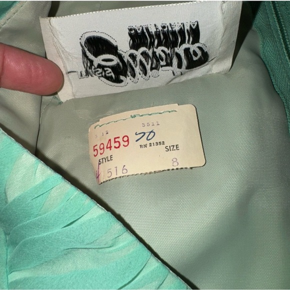 Vintage 1960s Miss Ellette Chiffon Dress - Size 4 or Small - Picture 7 of 9